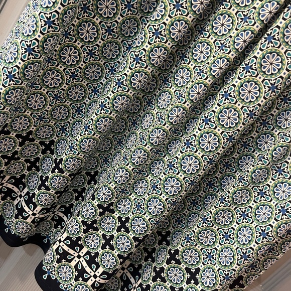 Max Studio Blue and Green Pleated Midi Sundress - Picture 3 of 3